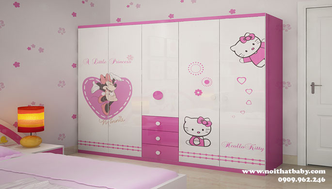 Tủ áo trẻ em Hello Kitty